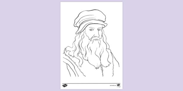 leonardo da vinci coloring pages