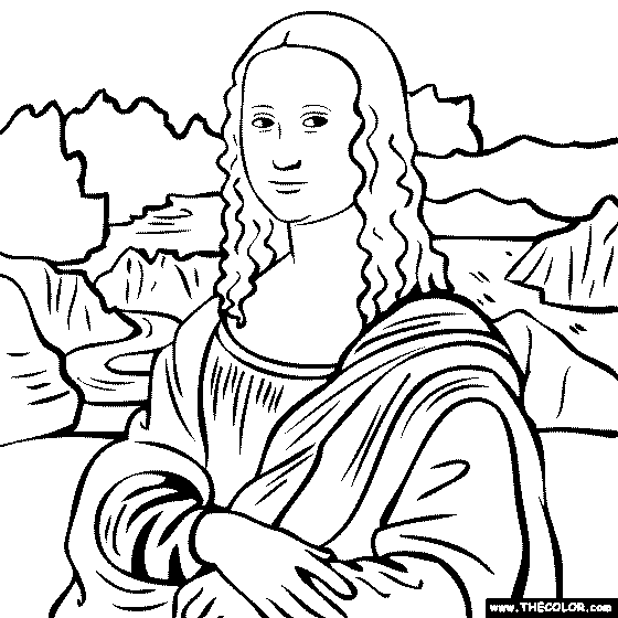leonardo da vinci coloring pages