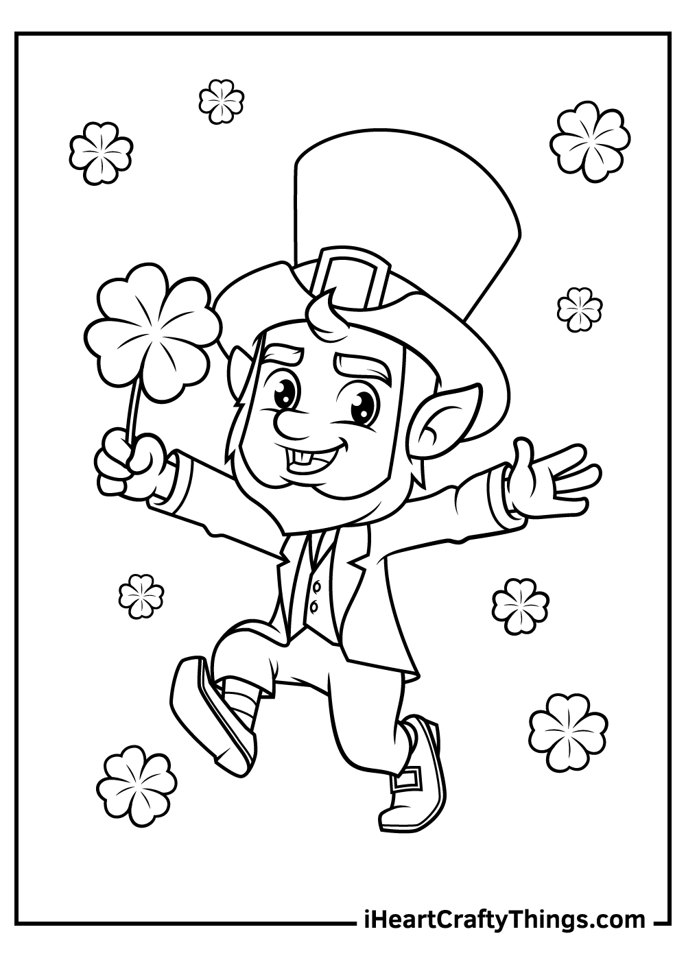 leprechaun pictures to color