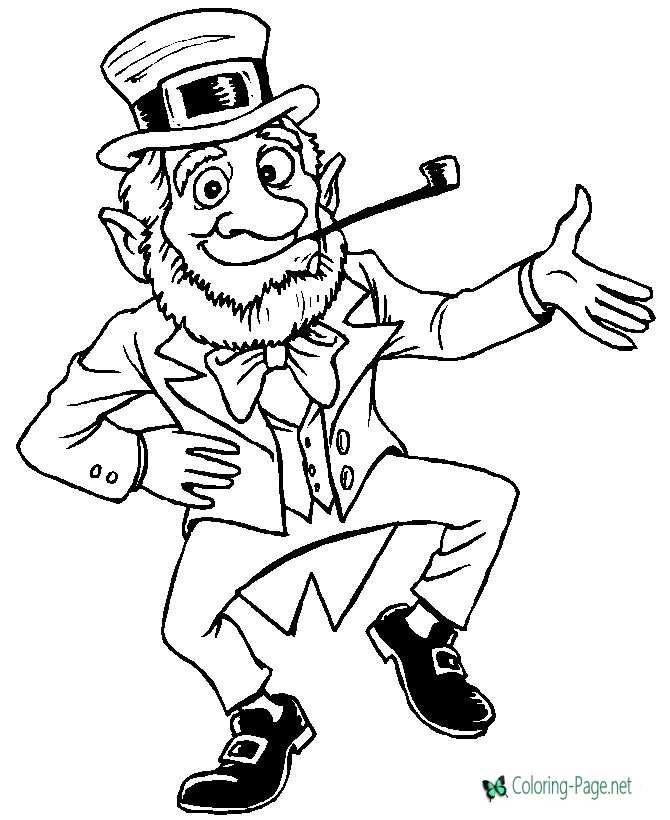 leprechaun pictures to color