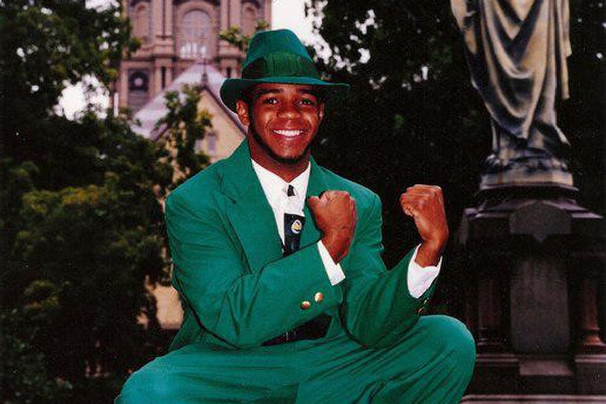 The Leprechauns Game Day at Notre Dame - One Foot Down