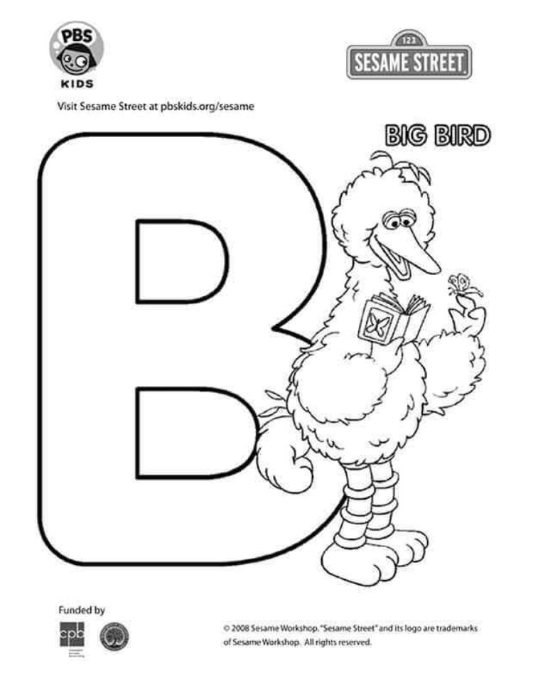 letter b coloring pages for preschoolers