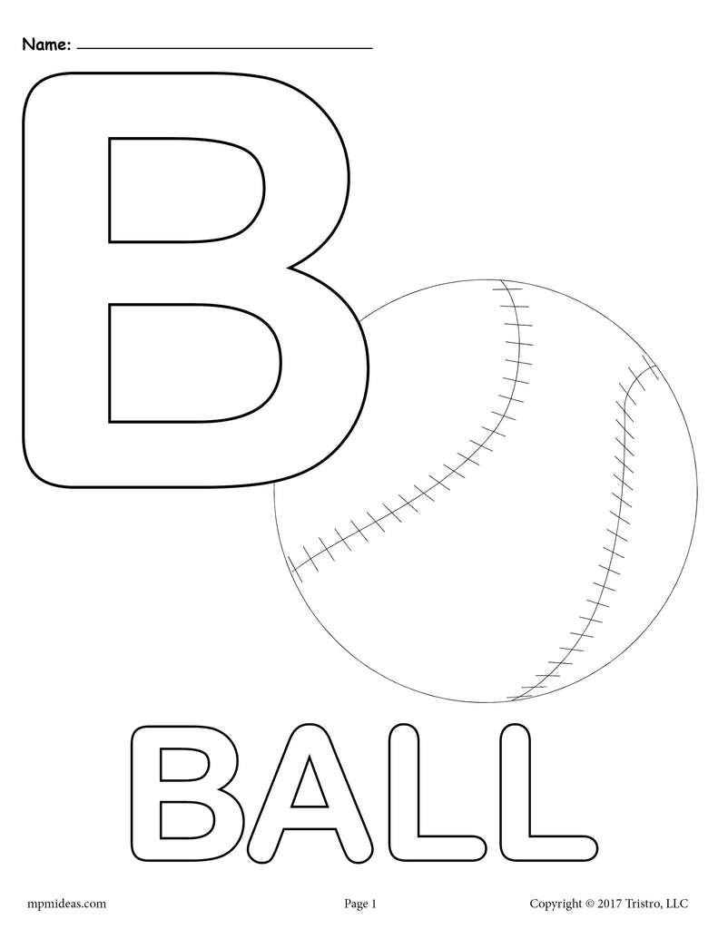 FREE Letter B Alphabet Coloring Pages - 3 Printable Versions ...