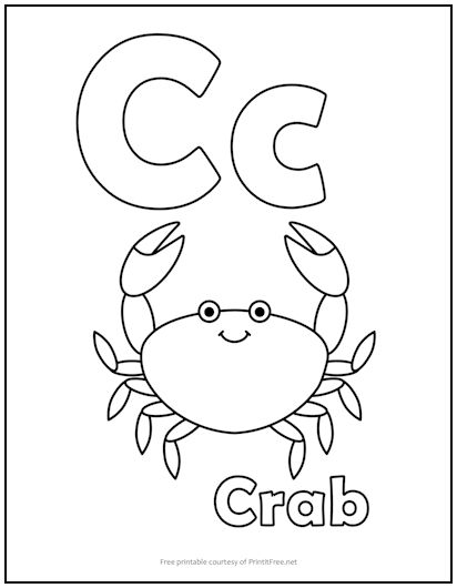 Alphabet Letter “C” Coloring Page | Print it Free