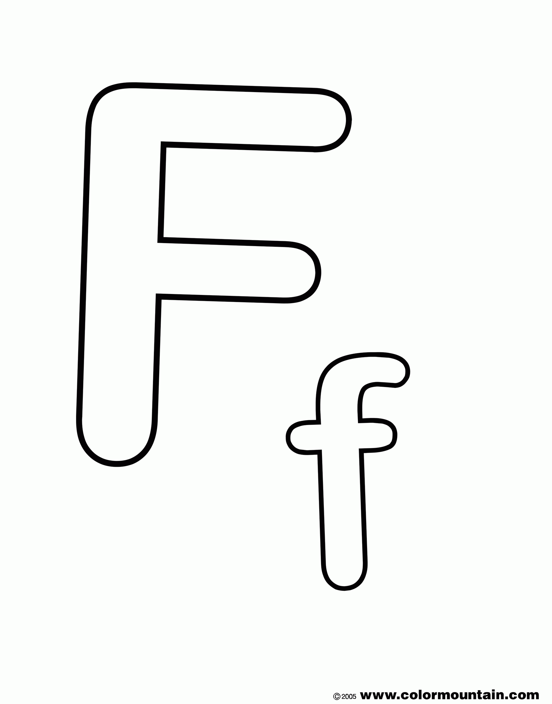 letter f coloring page