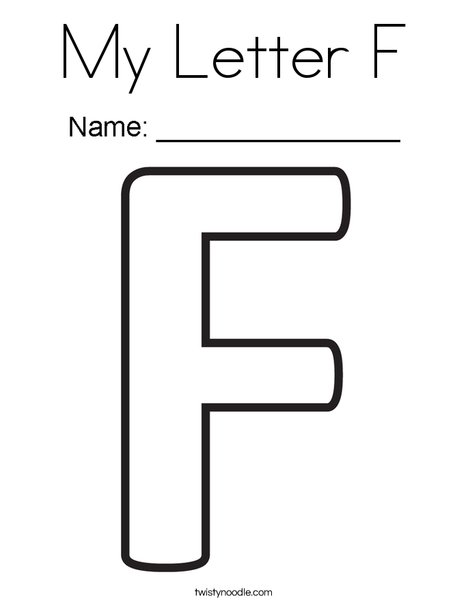 letter f coloring page