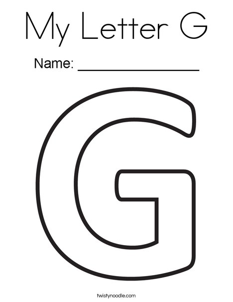 letter g coloring page