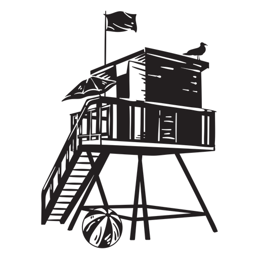lifeguard tower cliparts