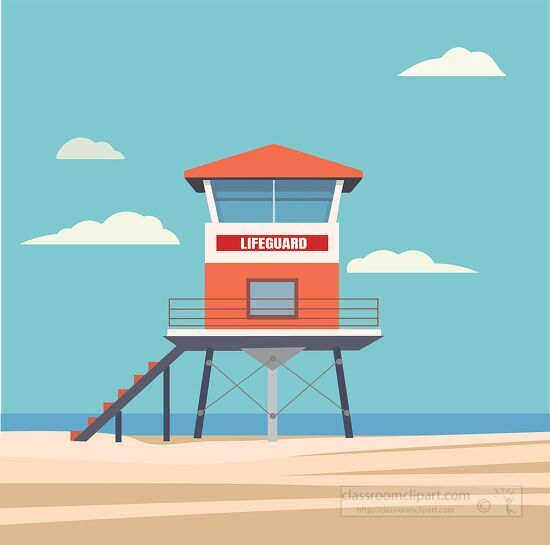 lifeguard tower cliparts