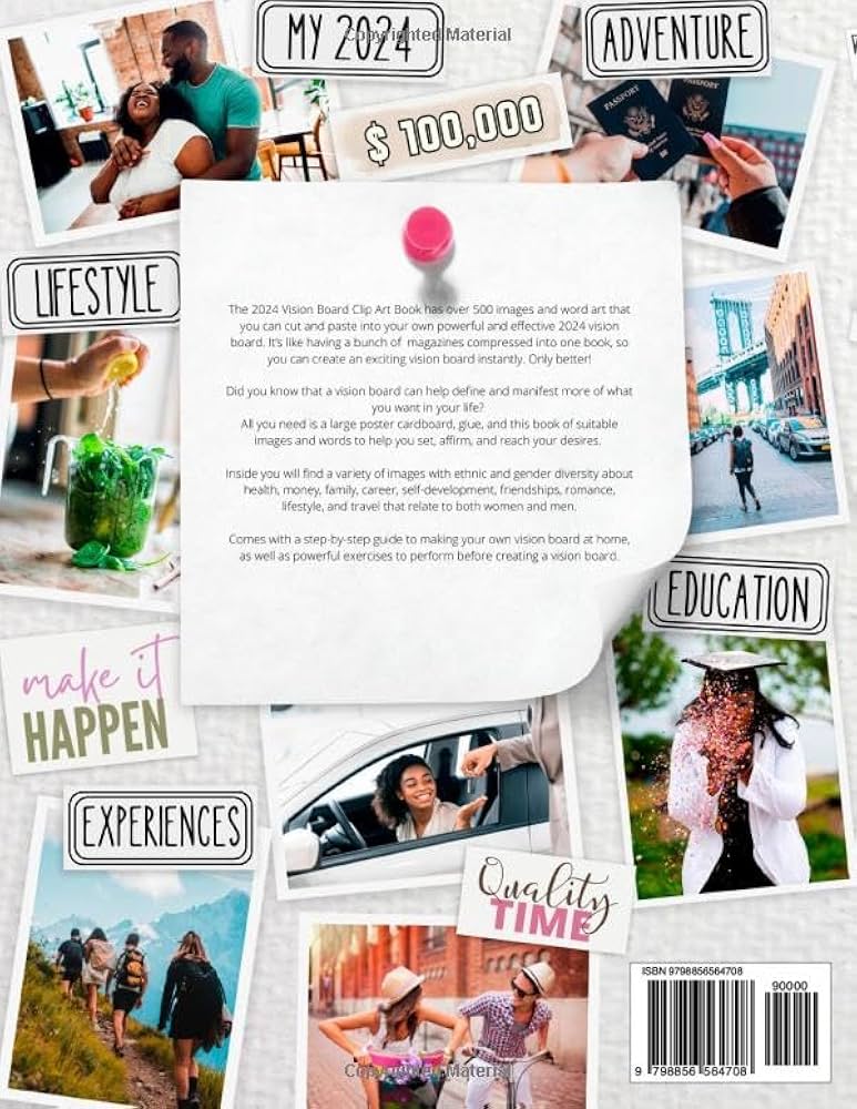 2024 Vision Board Clip Art Book: Create Powerful Vision Boards from 500+  Images, Quotes, and Words to Achieve Your Best Year Ever | Inspirational ...
