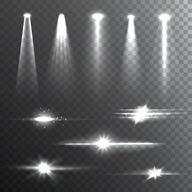 Free Vector | Light Beams White on Black composition