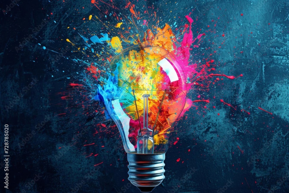 light bulb art