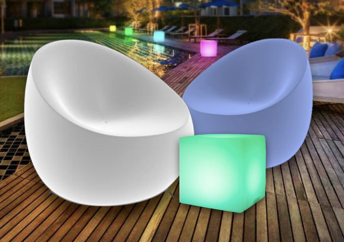 Amazon.com: Ibiza: 26 Inch Color Changing LED Light Bucket Chair; Wireless,  Waterproof and, Rechargeable Outdoor Chair for Patio, Pool or Bar : Patio,  ...