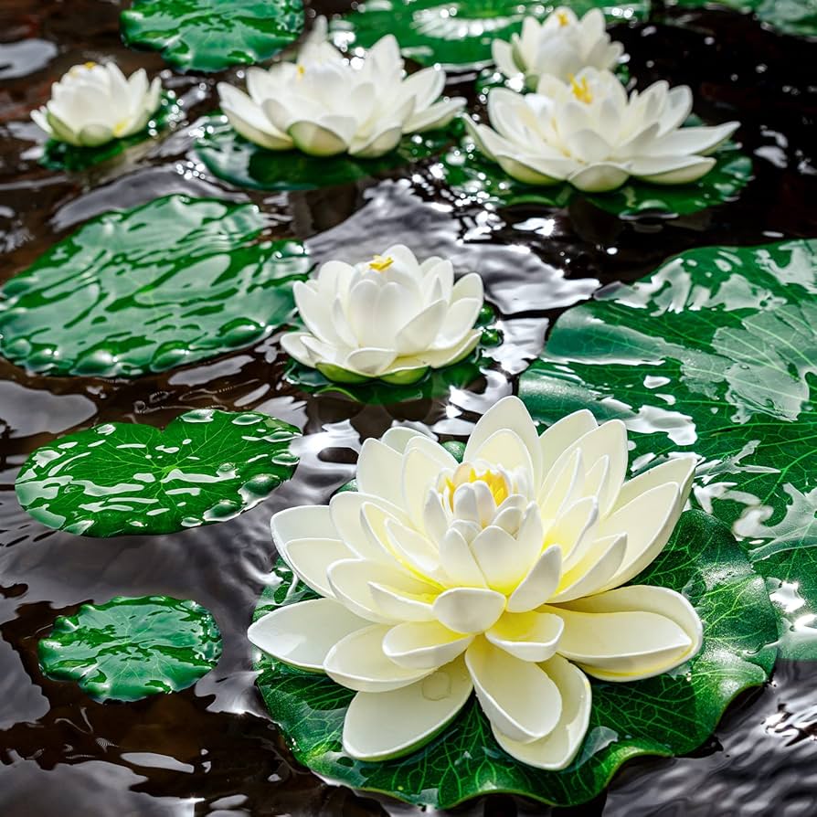 FFNIU Lily Pad for Ponds, Artificial Lotus Realistic Floating Foam Lotus  Artificial Lilies for Home Garden Patio Pond : Amazon.de: Garden