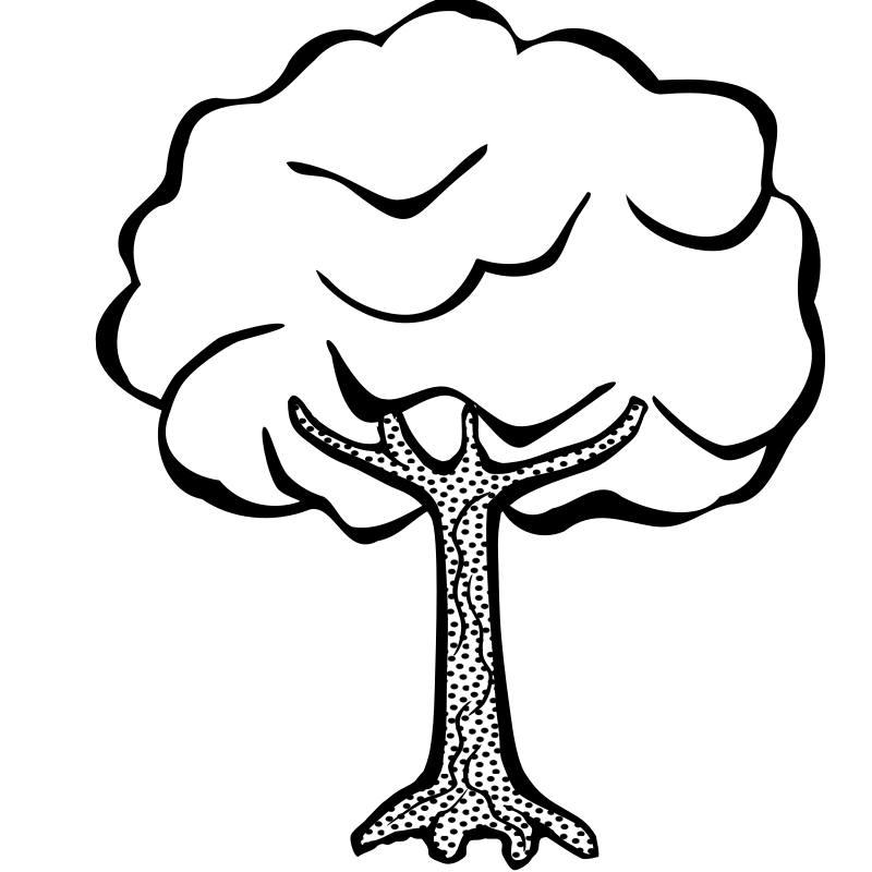 tree - lineart - Openclipart