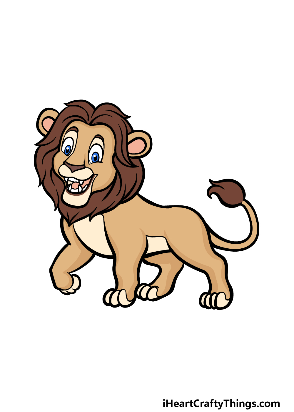 lion drawing cartoon