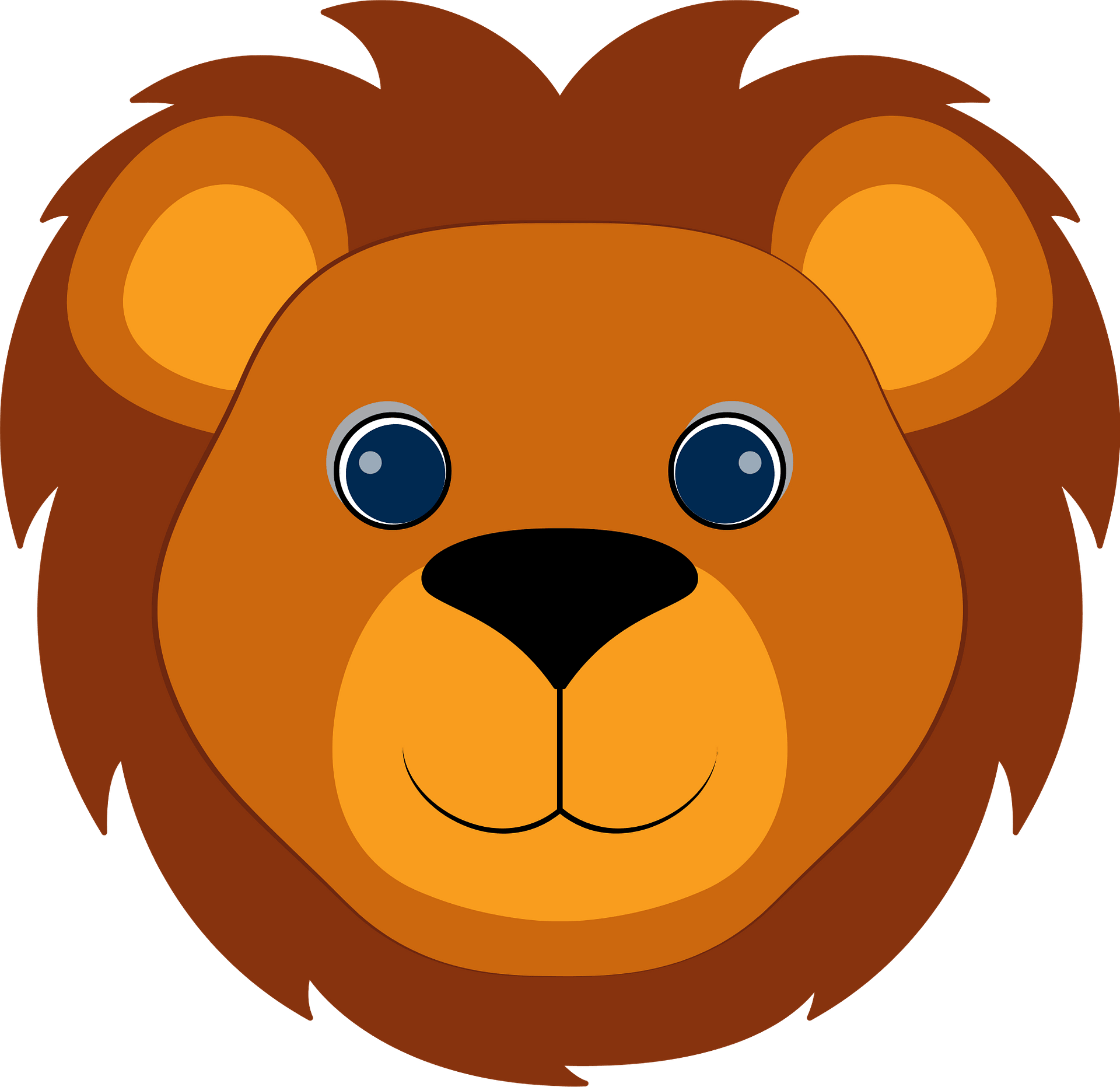Lion face - Free vector clipart images on clipart library.com