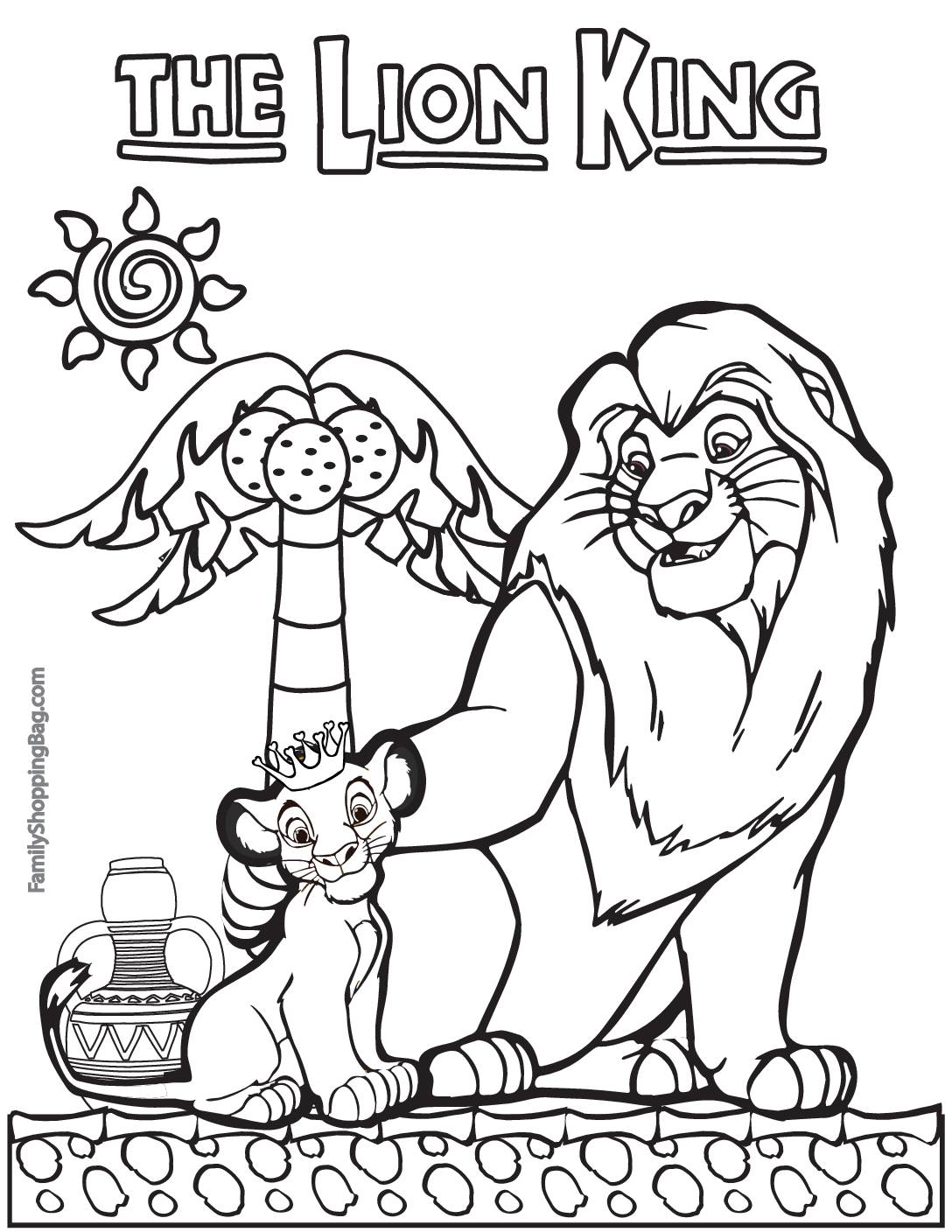 lion king pictures to color