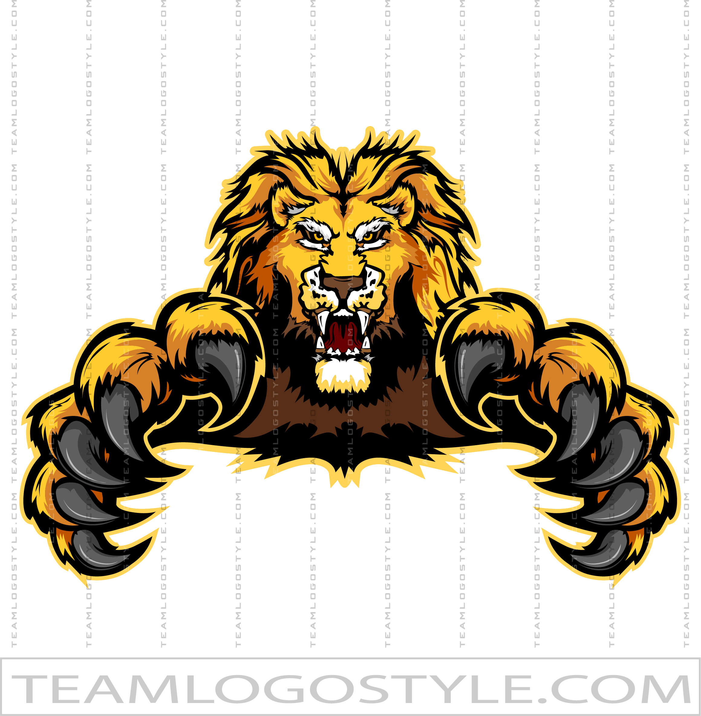 Lion Clipart | Team Mascot in Vector Format | JPG EPS