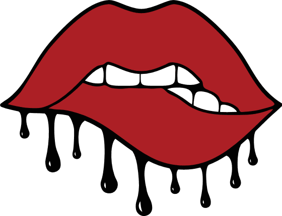 Red Biting Dripping Lips free svg file for members, clipart image ...