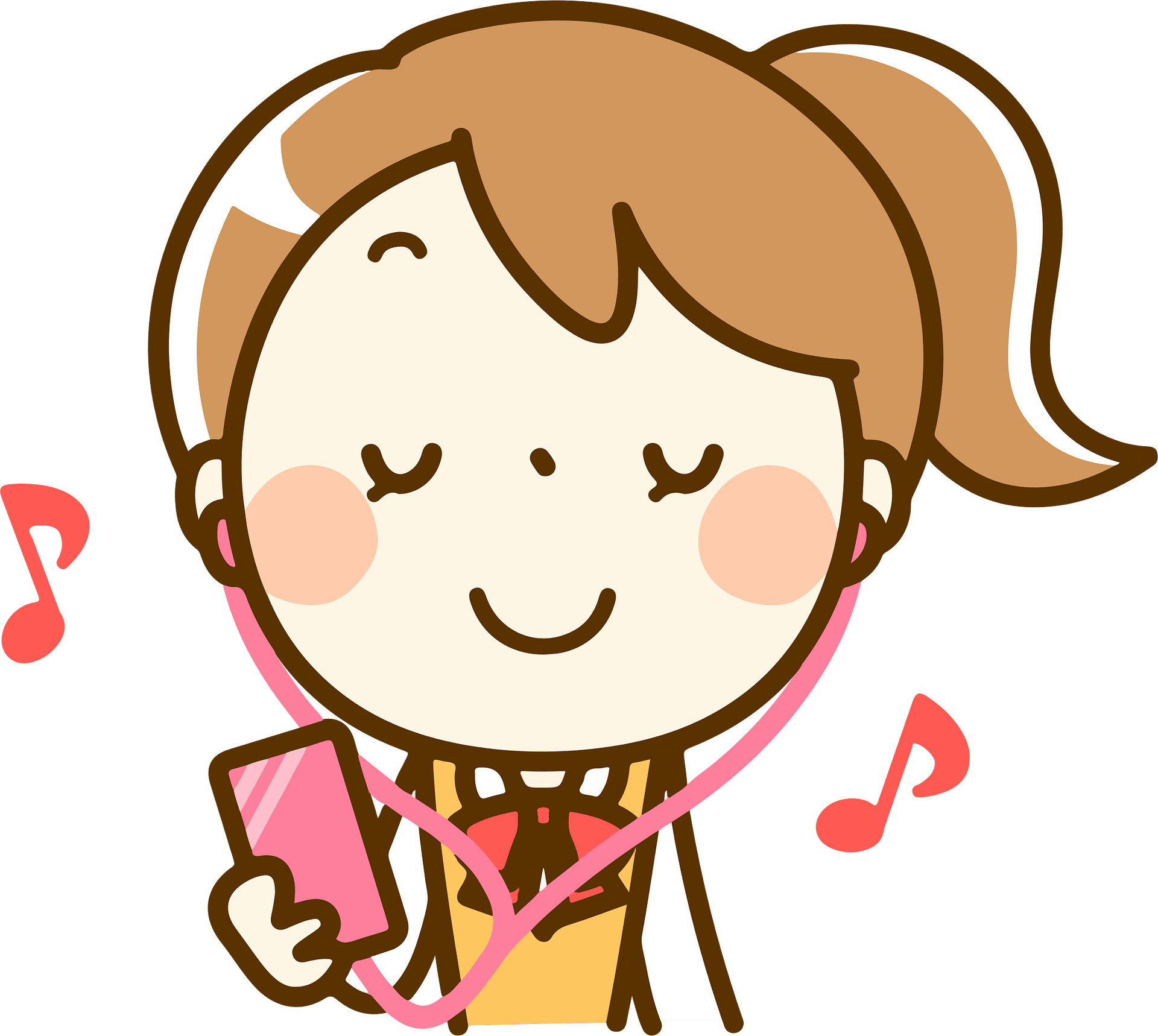Female Student Listening Music - Free vector clipart images on ...