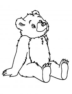 little bear coloring page