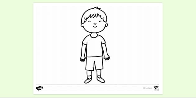 little boy coloring page