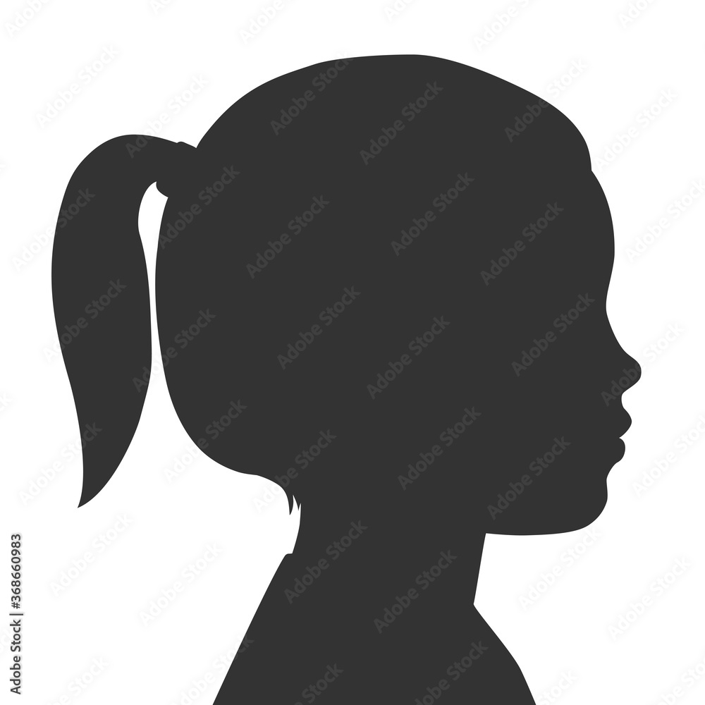 little girl silhouette