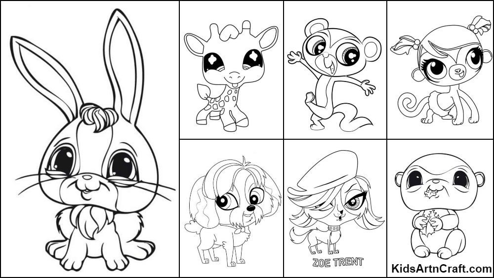 littlest pet shop color pages