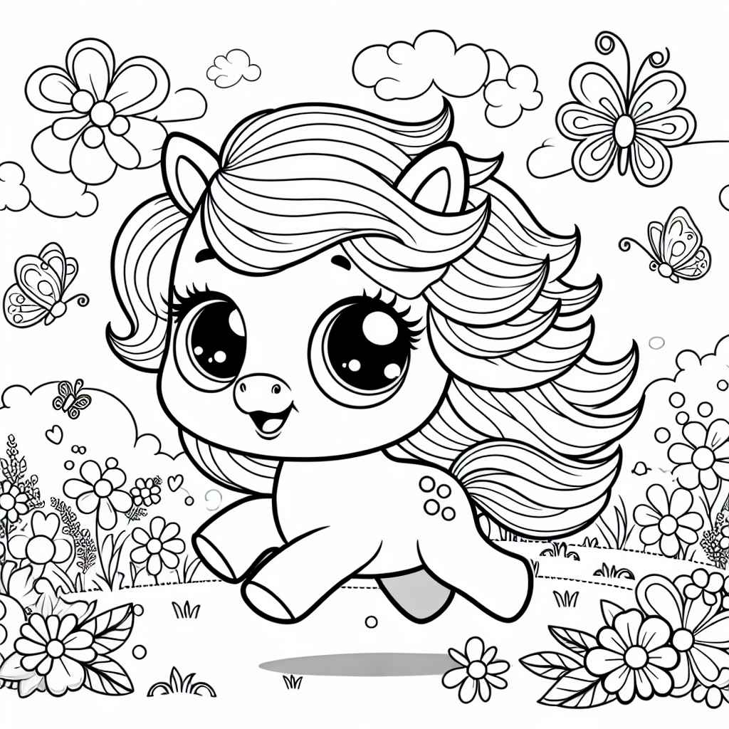 littlest pet shop pony coloring pages