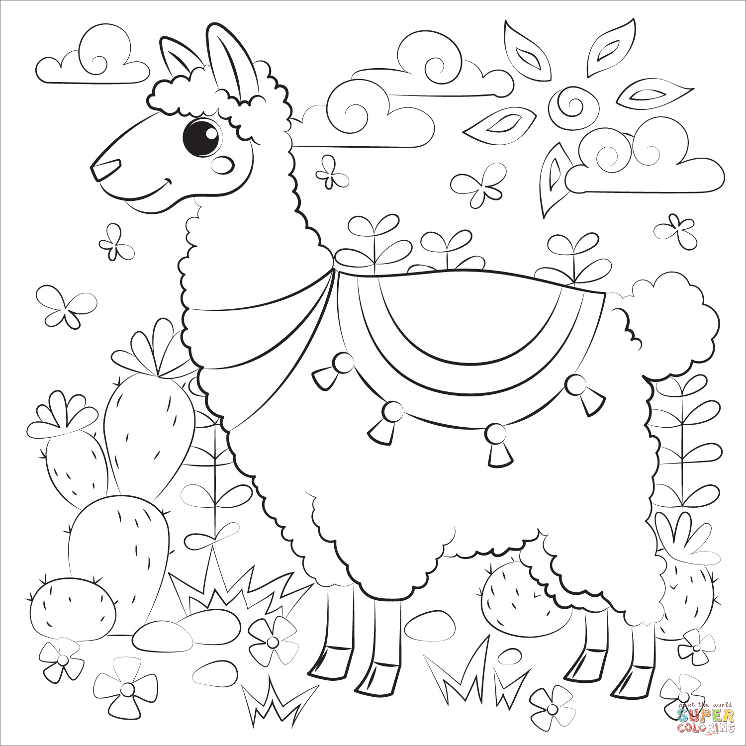 llama llama coloring pages