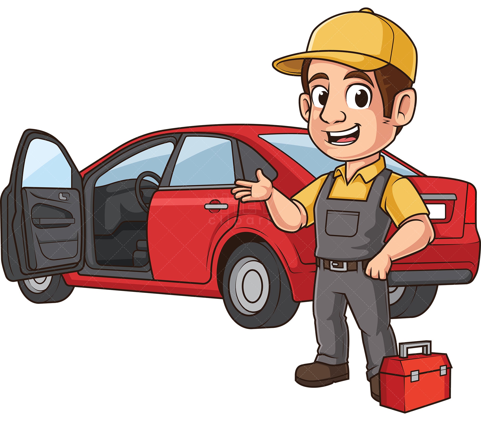 Car Locksmith Cartoon Vector Illustration - Download Image Now ...