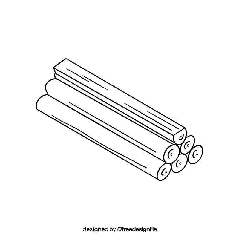 Timber wood log black and white clipart free download