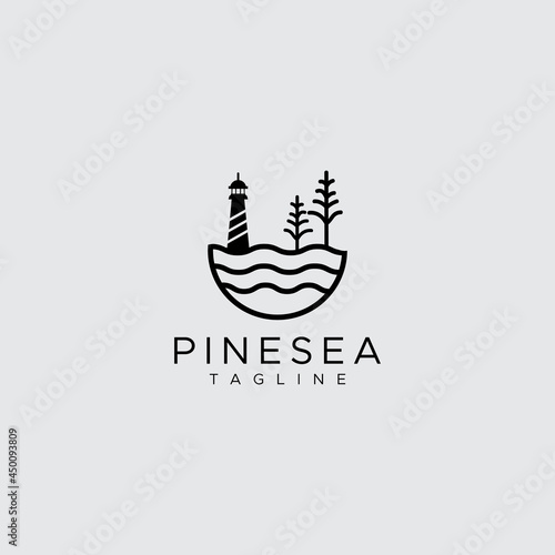 logo dengan pohon cemara