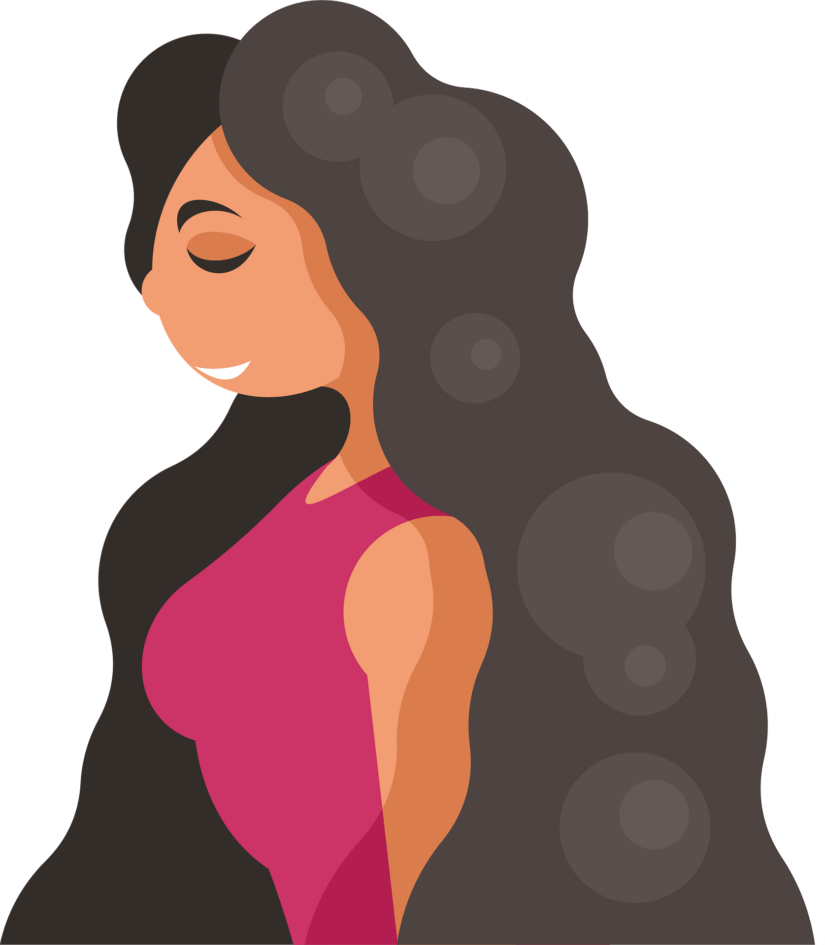long hair clipart