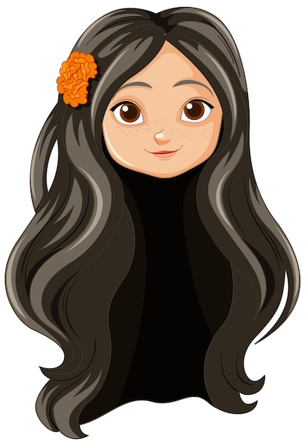 long hair clipart