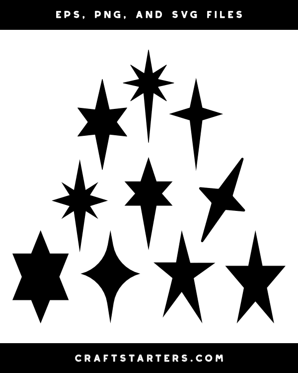 long star cliparts