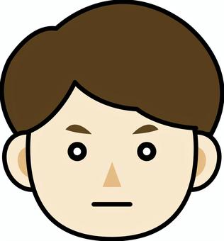 Free Vectors | Serious face male face single icon