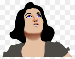Clip Art Surprise Face Transprent Png Free - Looking Up Woman ...