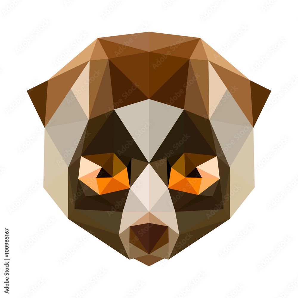 Vector low poly lori, wpadington Foto, Poster, Wandbilder bei ...