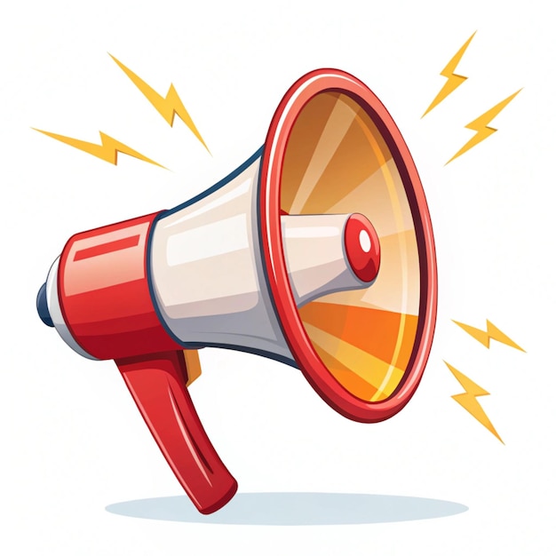 Megaphone Loud Speaker Shout Set Flat Cartoon Clipart Modern ...