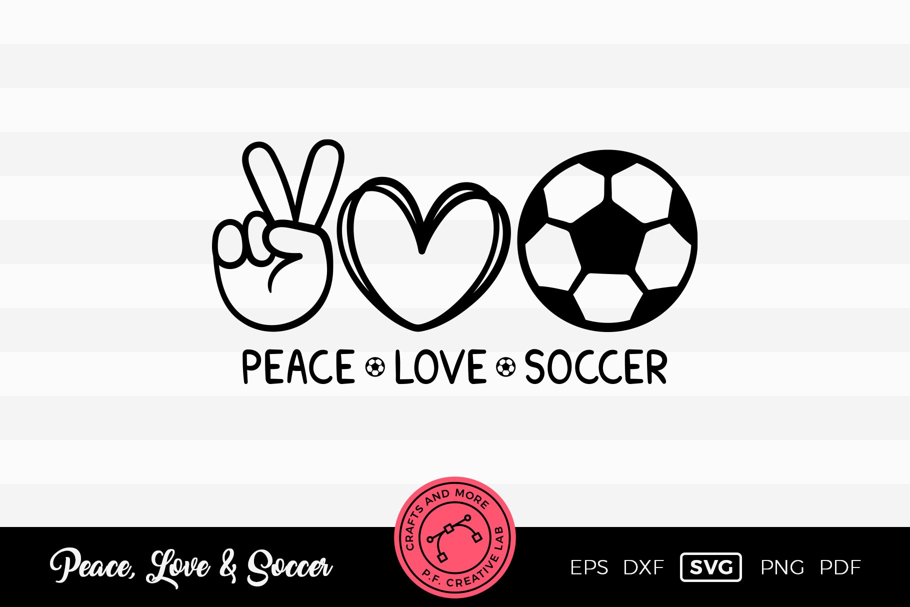 Peace Love Soccer Clipart