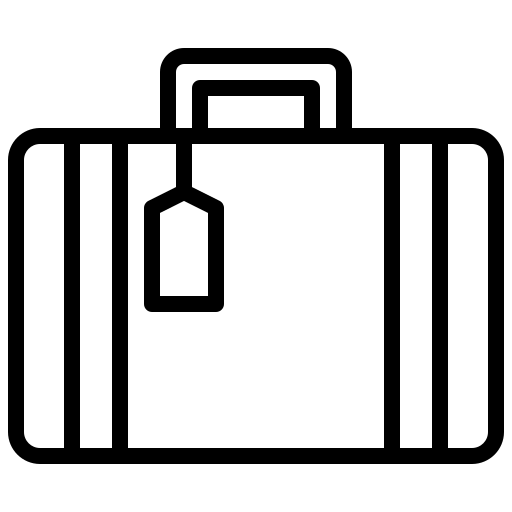 Koffer Symbol Linie Gepäck Symbol isoliert Vektorbild