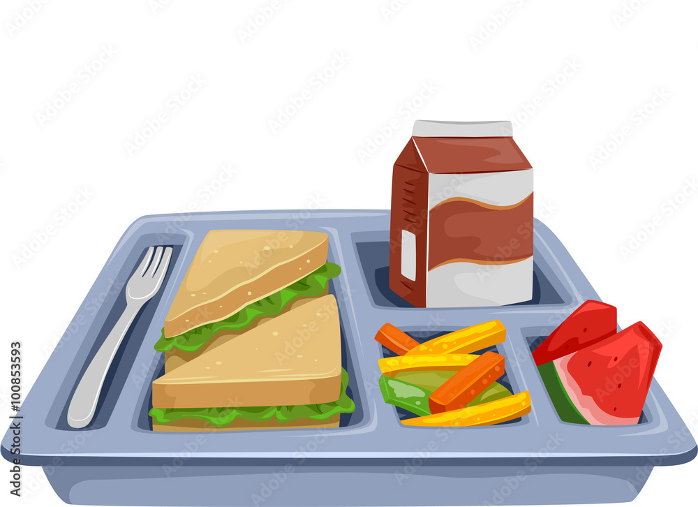 Stock-Vektorgrafik „Meal Tray Diet Lunch“ | Adobe Stock