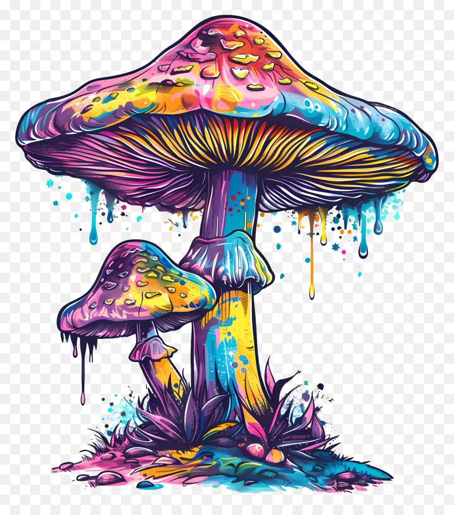 magic mushrooms cliparts