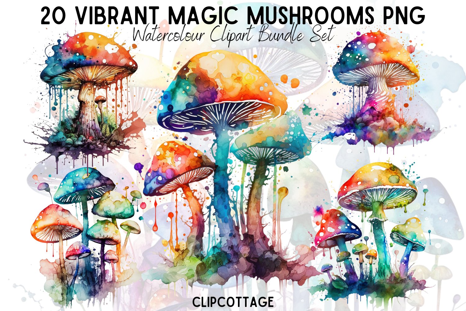 magic mushrooms cliparts