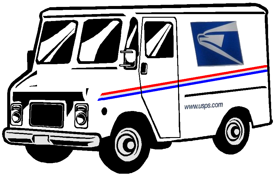 mail truck clipart