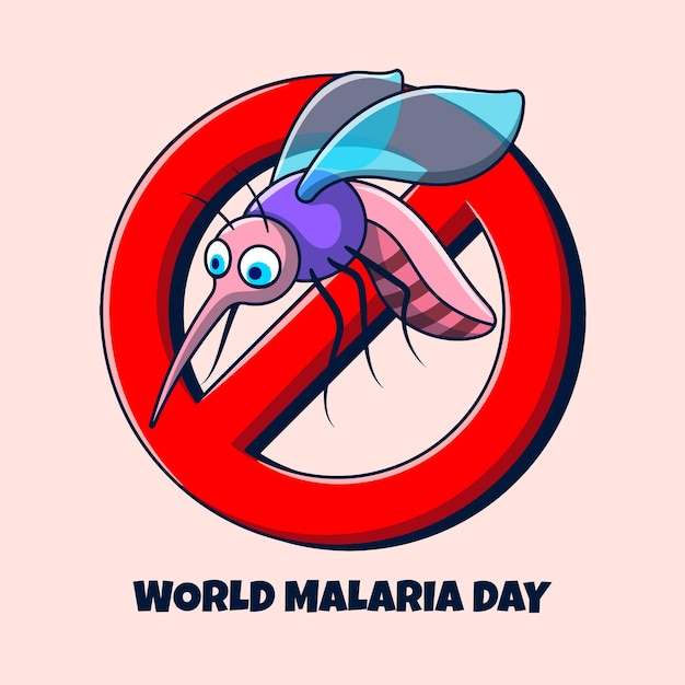 Welt-Malaria-Tag-Clipart-Illustration mit farbigem ...