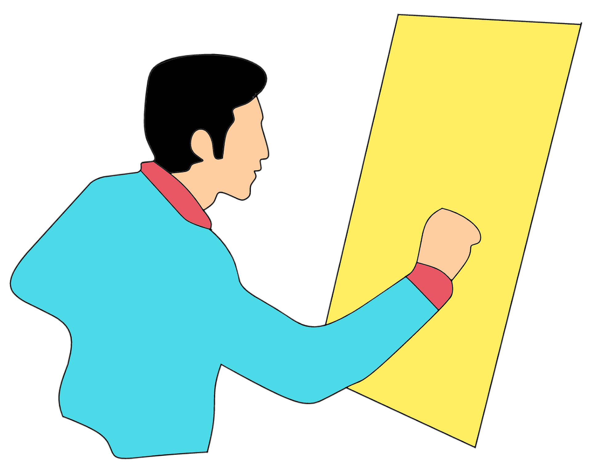 male drawing cliparts