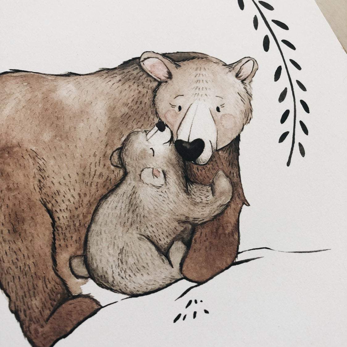 mama and baby bear outline